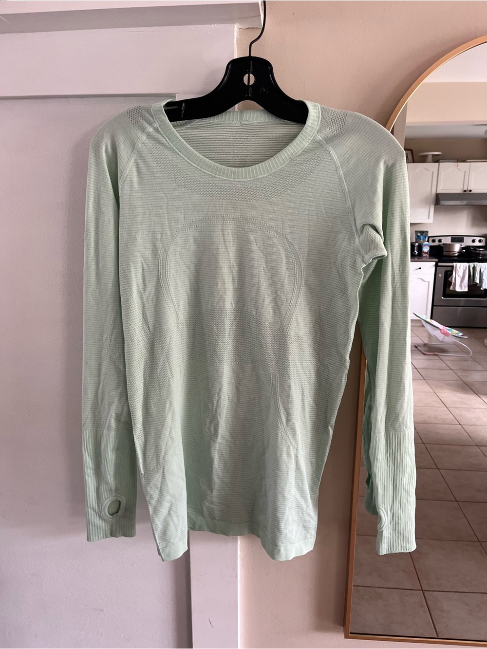 lululemon athletica Long Sleeve Top in Light Mint Green
